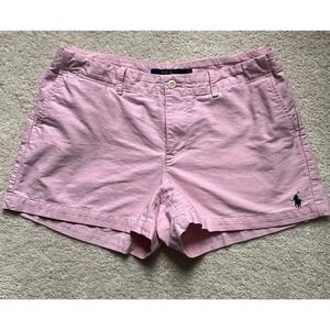 Polo Ralph Lauren Pink Chino Shorts Pony Logo Casual Summer Size 6